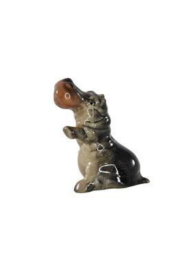 Hagen Renaker Hippopotamus Mama Sitting Up Miniature Figurine *Chipped*
